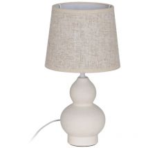 Lampe en céramique beige 37 cm