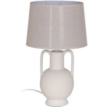 Lampe en céramique beige 47 cm