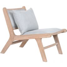 Dkd Home Decor - Fauteuil Sapin Polyester 57X83X71,5 Gris Clair