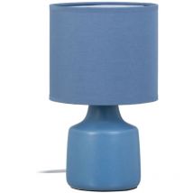 Lampe en céramique bleue