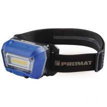 Promat - Lampe frontale à led 3,8 v 1600 mAh 1 x polymère li-ion 3 w sous blister