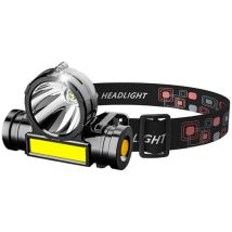 Lampe frontale à led cob rechargeable par usb, lampe torche de travail, barre d'éclairage, lampe frontale