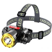 Feiyue - Lampe frontale à led Lampe frontale Capteur Lampe frontale Zoom Lampe de poche rechargeable
