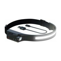 Fei Yu - Lampe frontale à led, lampes frontales rechargeables avec éclairage à induction, nouvelle mise à niveau, résistante à la chaleur et à la