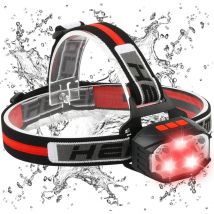 Sjqka - Lampe frontale étanche IPX5 à led lumineuses avec 5 perles de lampe,7 modes pour le camping en plein air, la course à pied, le cyclisme