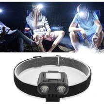 Debuns - Lampe frontale led à détecteur de mouvement pour l'extérieur, la pêche, le camping et la randonnée.,DUBUNS