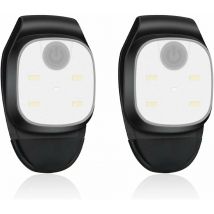 Ersandy - Lampe Frontale led Lampe de Poitrine 2 Pièces Lampe de Course avec 4 Modes d'Éclairage Lampe de Sécurité avec Clip pour Sports Extérieur