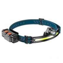 Lampe Frontale Rechargeable, Lampe Frontale Led Étanche Avec 2 Lampes Frontales, Batterie Cob Légère Réglable