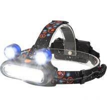 Lampe Frontale,Torche Frontale led 4 Modes 500 lm Rechargeable usb Lampe Frontale IPX5 étanche pour Le Camping, la randonnée, la Course, la pêche, Le