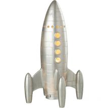 Decossima - Grande lampe à poser fusée argentée 43 cm