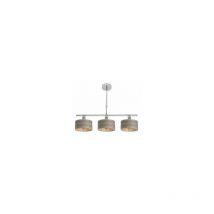 Lampe Gilda 3xe14 Chrome/Bois Gris Regx55x14 Cm