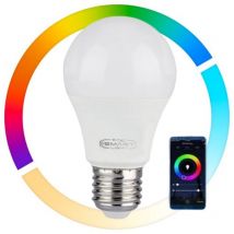 V-tac - Ampoule led E27 A60 Connectée 11W rgb + Variable 2700-6500K Compatible Google Home / Alexa smart VT-5113 - 200° - rgb + Variable 2700-6500K