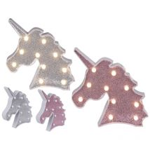 Lampe LED à paillettes licorne