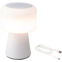Lumineo - Haut-parleur led de 22,5cm Bluetooth Rechargeable pour Intérieur et Extérieur Blanc - Couleur Blanc - IP44 - 90lm - usb - Bla