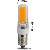 Lampe led cob E14 3W 230V blanc chaud diamètre 16 mm