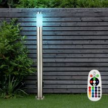 Etc-shop - Luminaire d'extérieur à led pour lampadaire d'éclairage de jardin en acier inoxydable dimmer avec télécommande