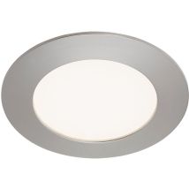 Lampe led encastrée Briloner leuchten flat in, 6,4 w, 800 lm, IP44, nickel mat, plastique, ø 12 cm