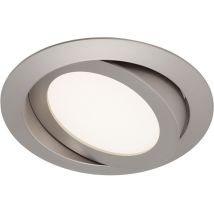 Briloner - Lampe led encastrée leuchten flat move, 6,4 w, 800 lm, IP23, nickel mat, plastique, ø 14 cm