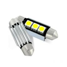 Lot de 2 lampes LED navette 37 mm 12VDC 1W3 blanc froid