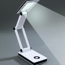 Lampe à poser LED pliable – 30 LED – 2 niveaux de luminosité – Blanc – BROMOL