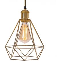 Toolight - lampe suspendue 392197 diamond or 1-POINTS de lumière E27 20X20X25CM