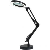 Debuns - Lampe Loupe led 5X, Lampe loupe de Bureau Bras Rotatif réglable, , Lentille en Verre de, pour l'entretien, l'artisanat, la Lecture, la