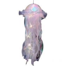 Jeffergarden Lampe méduse lanterne Portable lumineuse en forme de méduse, veilleuse créative suspendue pour la décoration de la maison, violet