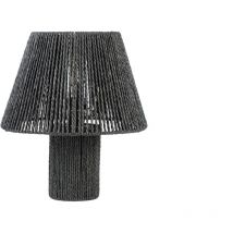 Fijalo - Lampe mit Lampenschirm aus schwarzem Seil, 22 x 22 x 36 cm