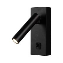 Lampe Murale 2W avec Interrupteur Noir - Blanc Chaud 2300K - 350