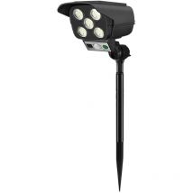 Feiyue - Lampe murale à induction solaire avec caméra de surveillance simulée