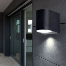Lampe murale anthracite Lampe d'extérieur Lampe murale en aluminium Lampe de façade Lampe de porte d'entrée, 1x douille GU10, LxlxH 8,9x6,8x8 cm