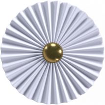Lampe Murale Applique Fleur en Métal Blanc et Doré - 30CM Blanc