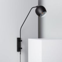 Ledkia - Lampe Murale Orientable Métal Bando Noir