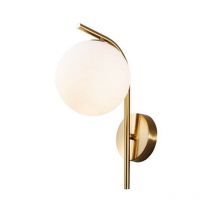 Lampe Murale De Créativité Moderne Avec Abat-Jour En Verre Boule, E27 Fini Doré Appliques Murales Luminaire Personnalité Montage Mural Lumière Pour