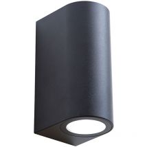 Lampe murale d'extérieur Lampe murale de façade Lampe de porte d'entrée, anthracite, 2x GU10, LxlxH 8,8x6,8x15,2 cm