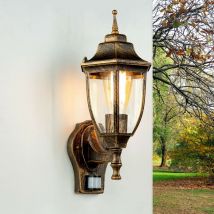 Licht-erlebnisse - Lampe murale d'extérieur lyon Noir Cuivre E27