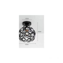 Umnuou - Lampe murale géométrique en fer forgé pour le salon, la cuisine, le loft, la salle à manger, la cafétéria (ampoule non incluse) Lumière