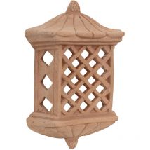 Biscottini - Lampe murale lanterne à accroche applique à suspendre en terre cuite 100% Made in Italy pour jardin extérieur et intérieur