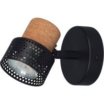 Lampe Murale Métal et Liège Liksy Noir