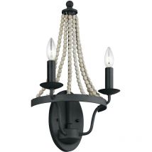 Feiss - Elstead Nori Applique Bougie Zinc Vieilli Foncé Gris Bois Flotté