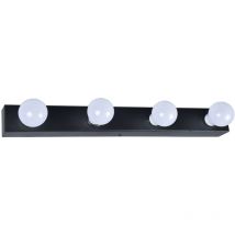 Lampe Murale Salle de Bain Métal 4 Spots Aizkra Noir