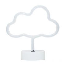 Lampe néon en Forme de Nuage, lumière Blanc Chaud, Lames, Nuages, néon avec Socle USB/Piles