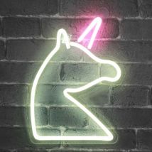 Skylantern - Neon Licorne 32 cm - Prise et Interrupteur On/Off inclus Neon led pour Decoration Chambre d'Enfant - Lampe Néon led Licorne sur Secteur