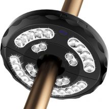 Lampe Parasol, 28 led Lumière Parasol 3 Modes Éclairage Rechargeable Lampes pour Parasol,Lumière de Secours, pour Panne de Courant pour Camping,