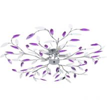 Furniture Limited - Plafonnier à bras feuille en cristal