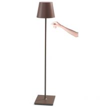 Zafferano - Lampe led rechargeable et dimmable Poldina Pro xxl Corten 150 cm avec batterie jusqu'à 12 heures