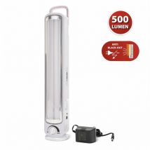 Lampe portable rechargeable en cas de panne de courant 2 tubes led 500 Lm