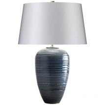 Elstead - Poseidon - Lampe de table à 1 lumière - Finition Blue Glaze, E27