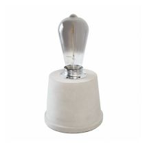 Delitech - Lampe à poser Atlas - Pied conique - Béton - Culot E27
