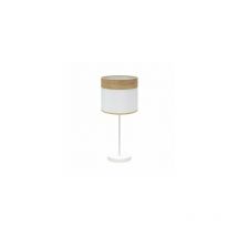 Lampe à poser Cloe 1xe14 Blanc/blanc-bois clair 42x18x18 cm